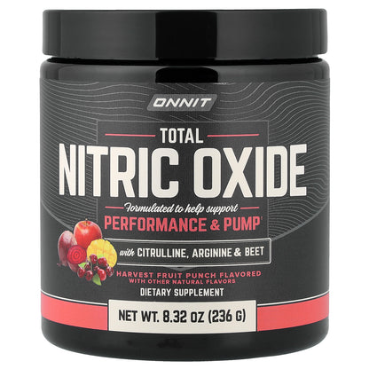 Onnit, Total Nitric Oxide with Citrulline, Arginine & Beet, Harvest Fruit Punch, 8.32 oz (236 g)