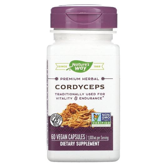 Nature's Way, Cordyceps, 1,000 mg, 60 Vegan Capsules (500 mg per Capsule)