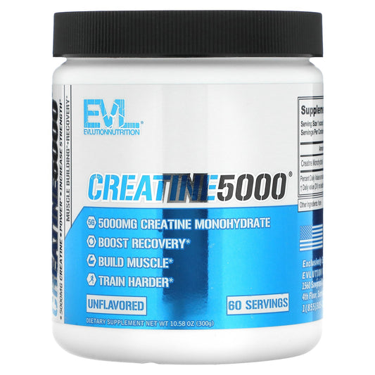 EVLution Nutrition, Creatine 5000®, Unflavored, 10.58 oz (300 g)