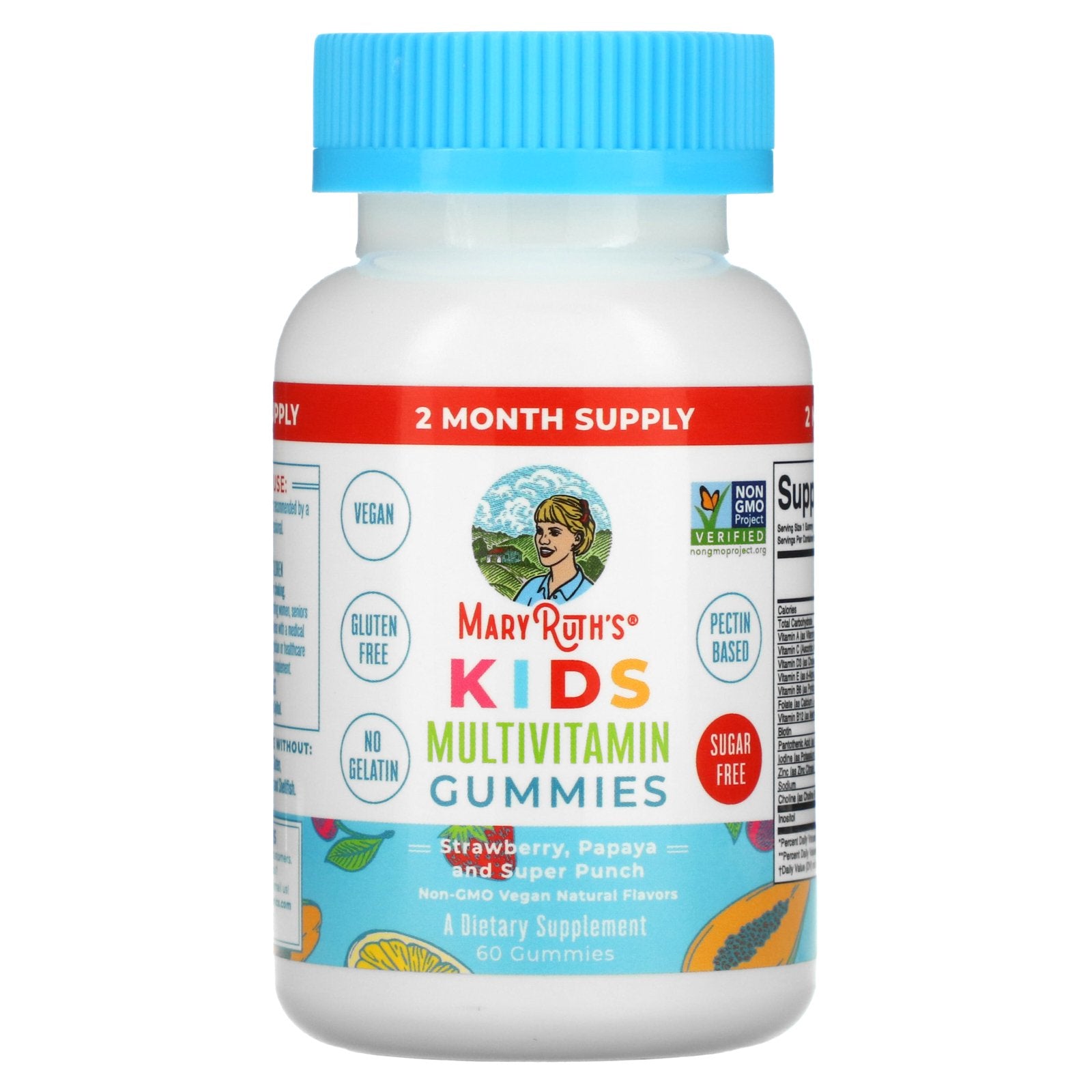 MaryRuth's, Kids Multivitamin Gummies, Strawberry, Papaya and Super Punch,  60 Gummies