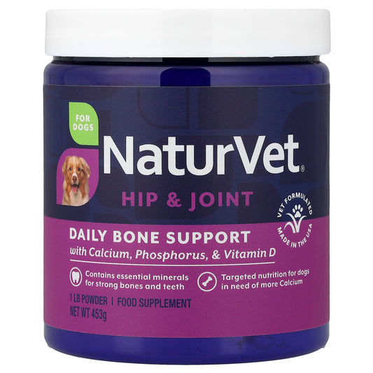 NaturVet, Daily Bone Support, Hip & Joint, For Dogs, 1 lb (453 g)