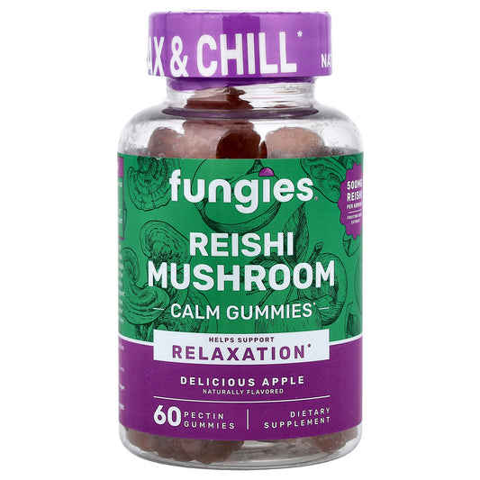 Fungies, Reishi Mushroom Calm Gummies, Delicious Apple, 60 Pectin Gummies