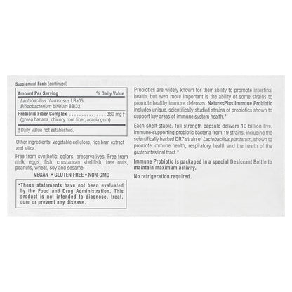 NaturesPlus, Immune Probiotic, 30 Capsules