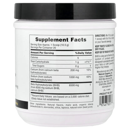 NaturesPlus, BHB Keto Living™, Delicious Berry Lemonade, 7.4 oz (210 g)