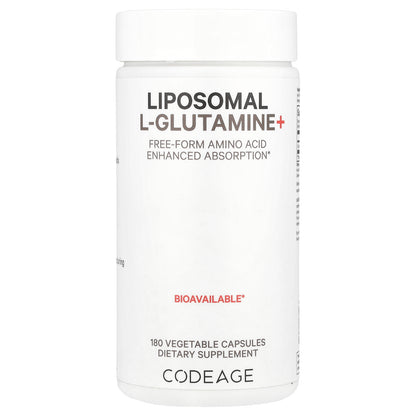 Codeage, Liposomal L-Glutamine+, 180 Vegetable Capsules (500 mg per Capsule)
