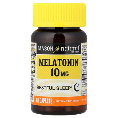 Mason Natural, Melatonin, 10 mg, 60 Caplets