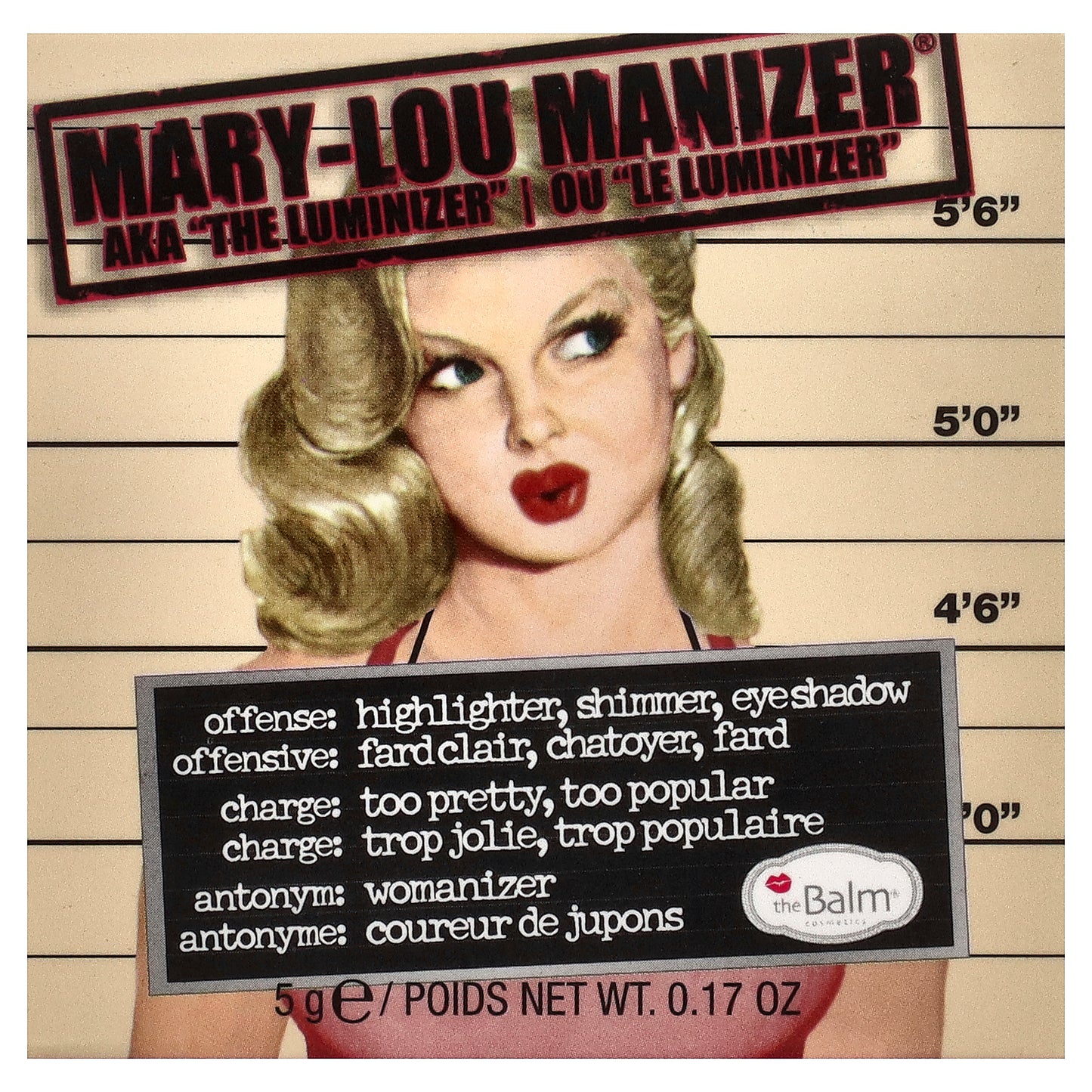 theBalm Cosmetics, Mary-Lou Manizer®, Highlighter, Shimmer, Eyeshadow , 0.17 oz (5 g)