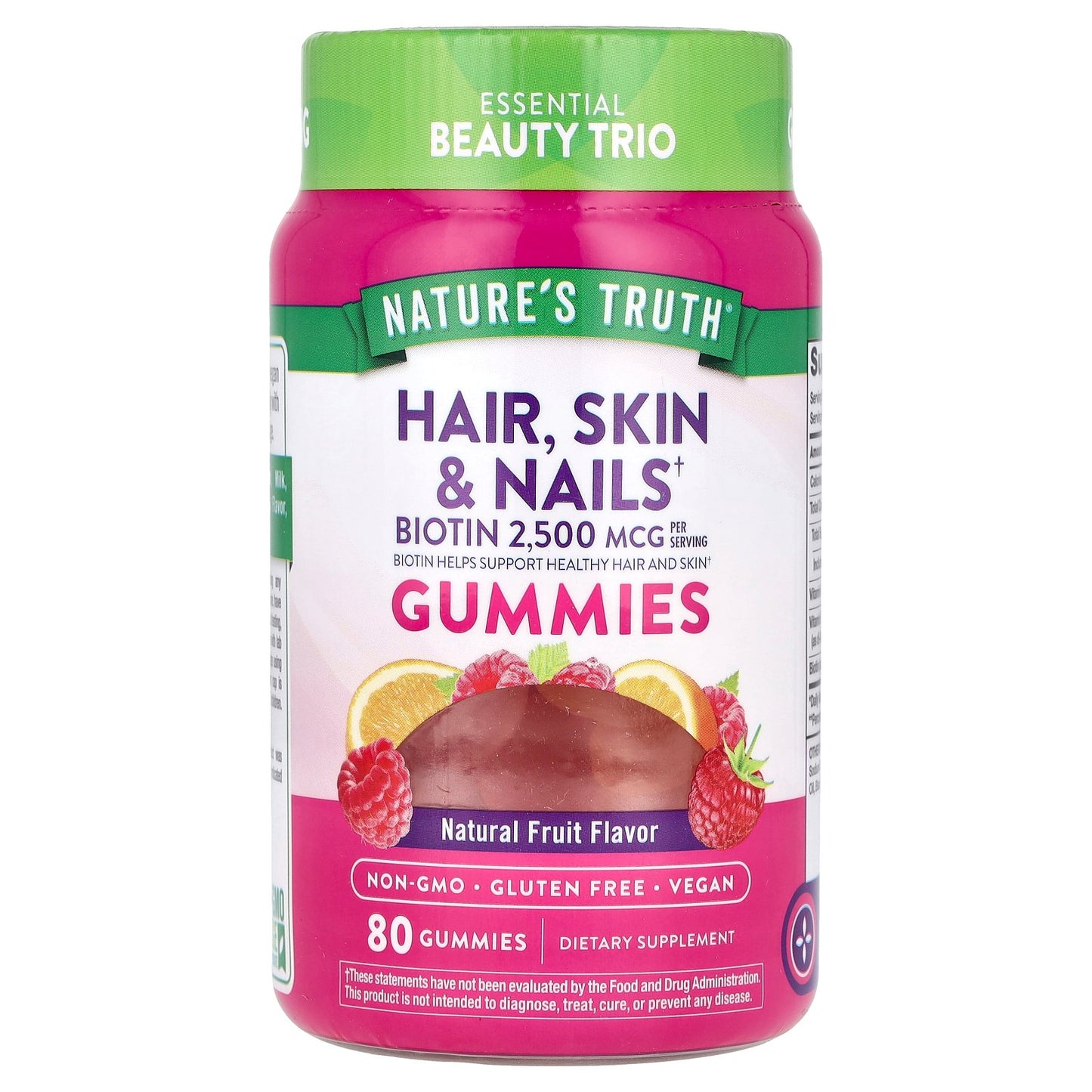 Nature's Truth, Hair, Skin & Nails, Natural Fruit, 80 Gummies