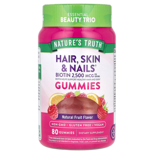 Nature's Truth, Hair, Skin & Nails, Natural Fruit, 80 Gummies