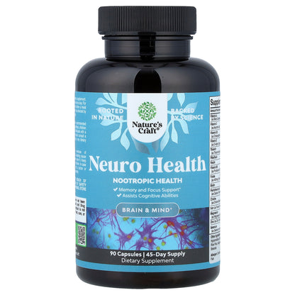 Nature's Craft, Neuro Health, 90 Capsules