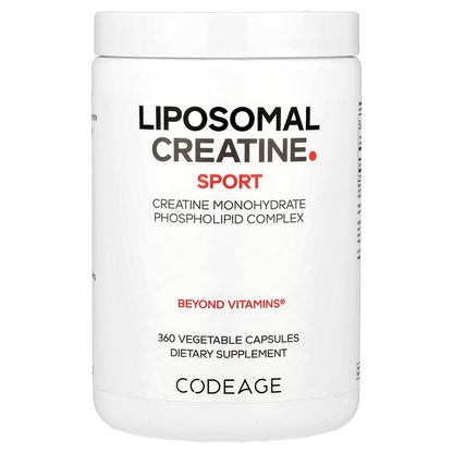 Codeage, Sport, Liposomal Creatine, 360 Vegetable Capsules (625 mg per Capsule)