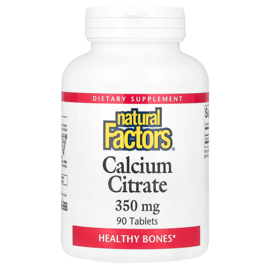 Natural Factors, Calcium Citrate, 350 mg, 90 Tablets