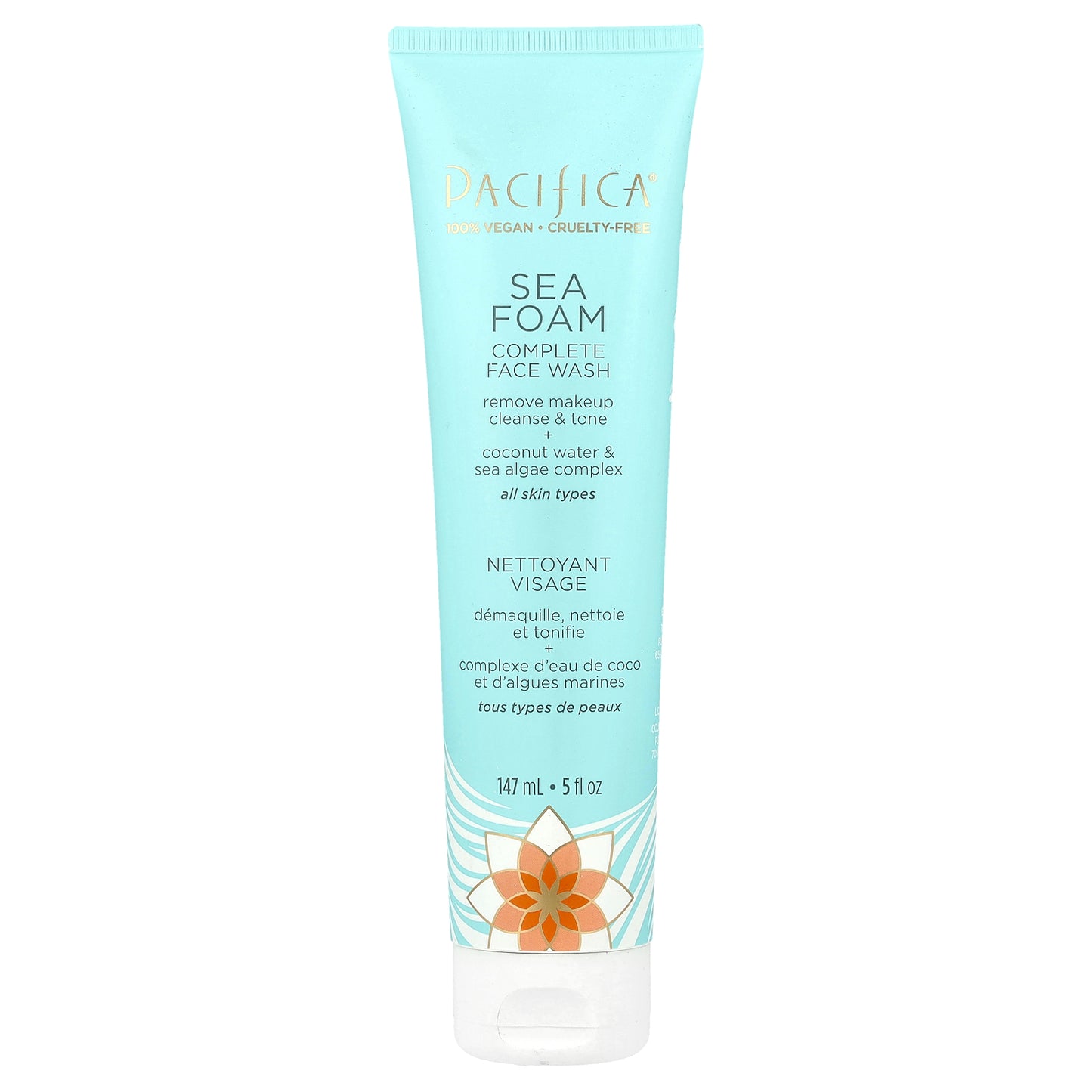 Pacifica, Sea Foam, Complete Face Wash, All Skin Types , 5 fl oz (147 ml)