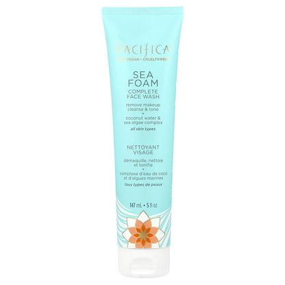 Pacifica, Sea Foam, Complete Face Wash, All Skin Types , 5 fl oz (147 ml)