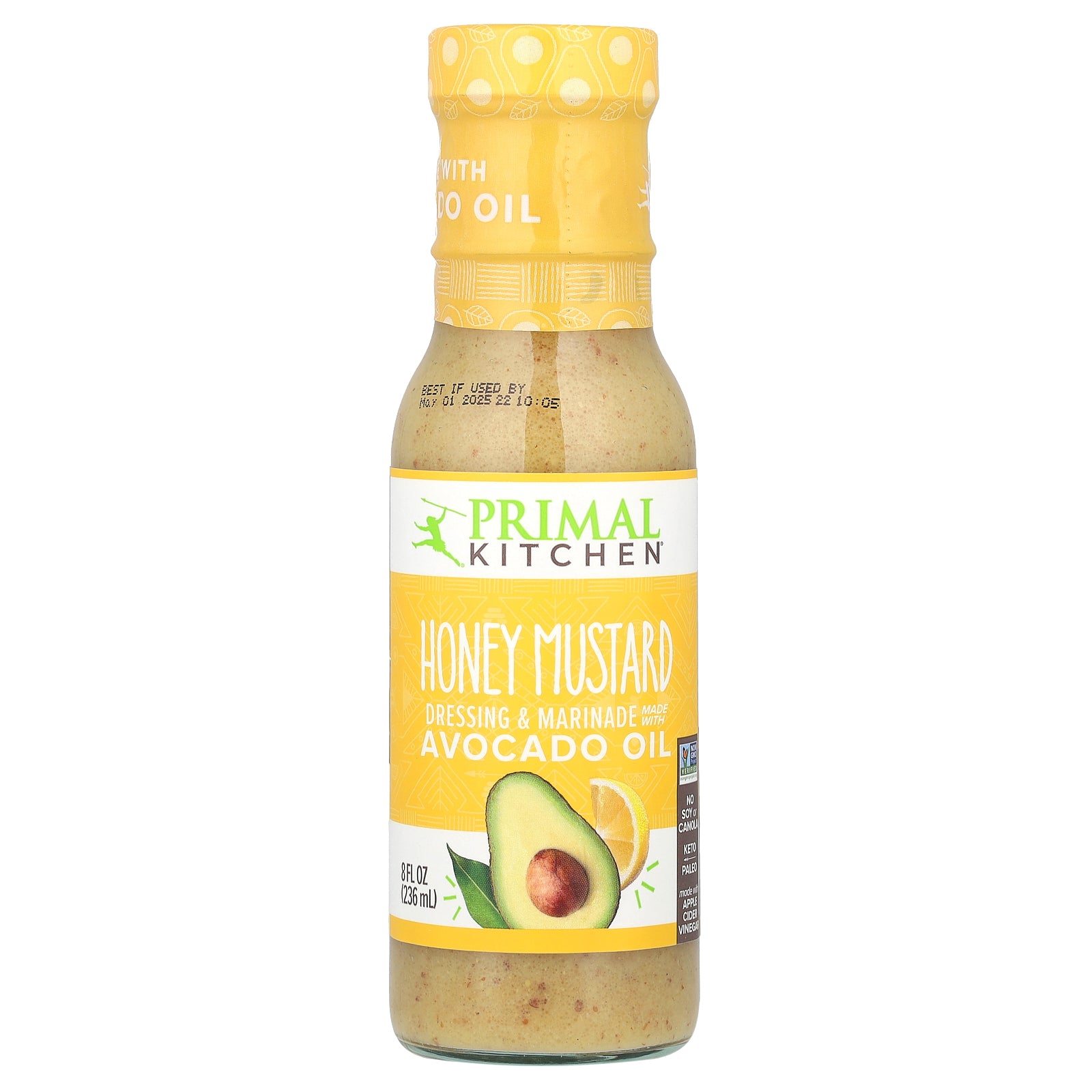 Primal Kitchen, Dressing & Marinade Made with Avocado Oil, Honey Mustard, 8 fl oz (236 ml)