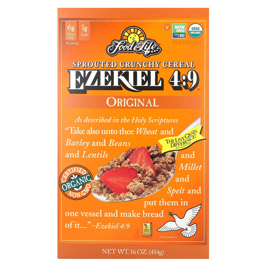 Food For Life, Ezekiel 4:9® Sprouted Crunchy Cereal, Original, 16 oz (454 g)