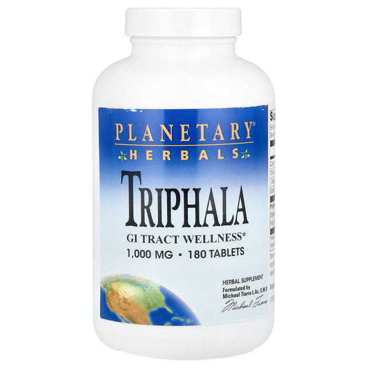 Planetary Herbals, Triphala, 2,000 mg, 180 Tablets (1,000 mg per Tablet)