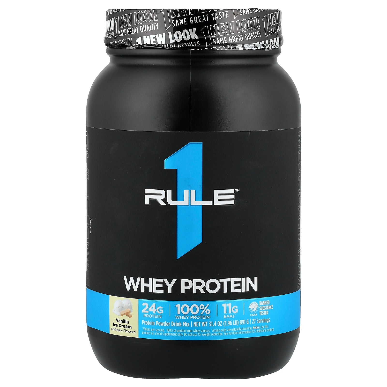 Rule One Proteins, Whey Protein, Vanilla Ice Cream, 1.96 lb (891 g)