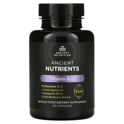Ancient Nutrition, Vitamin B-12, 30 Capsules