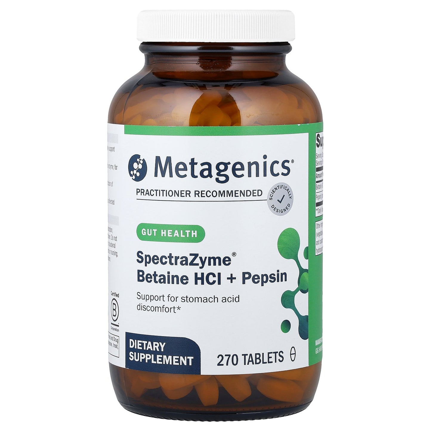 Metagenics, SpectraZyme® Betaine HCl + Pepsin, 270 Tablets