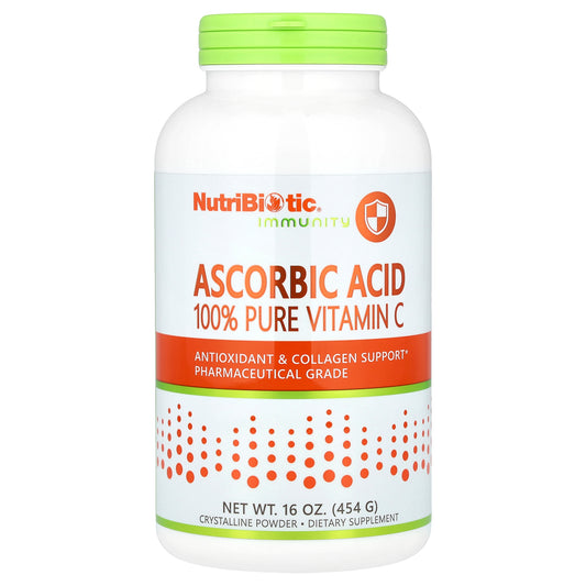 NutriBiotic, Immunity, Ascorbic Acid, 100% Pure Vitamin C, Crystalline Powder, 16 oz (454 g)