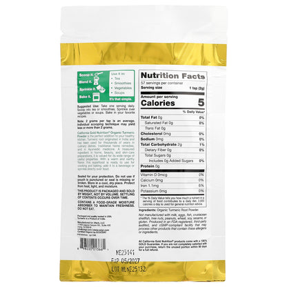 California Gold Nutrition, Superfoods, Organic Turmeric Powder, 4 oz (114 g)