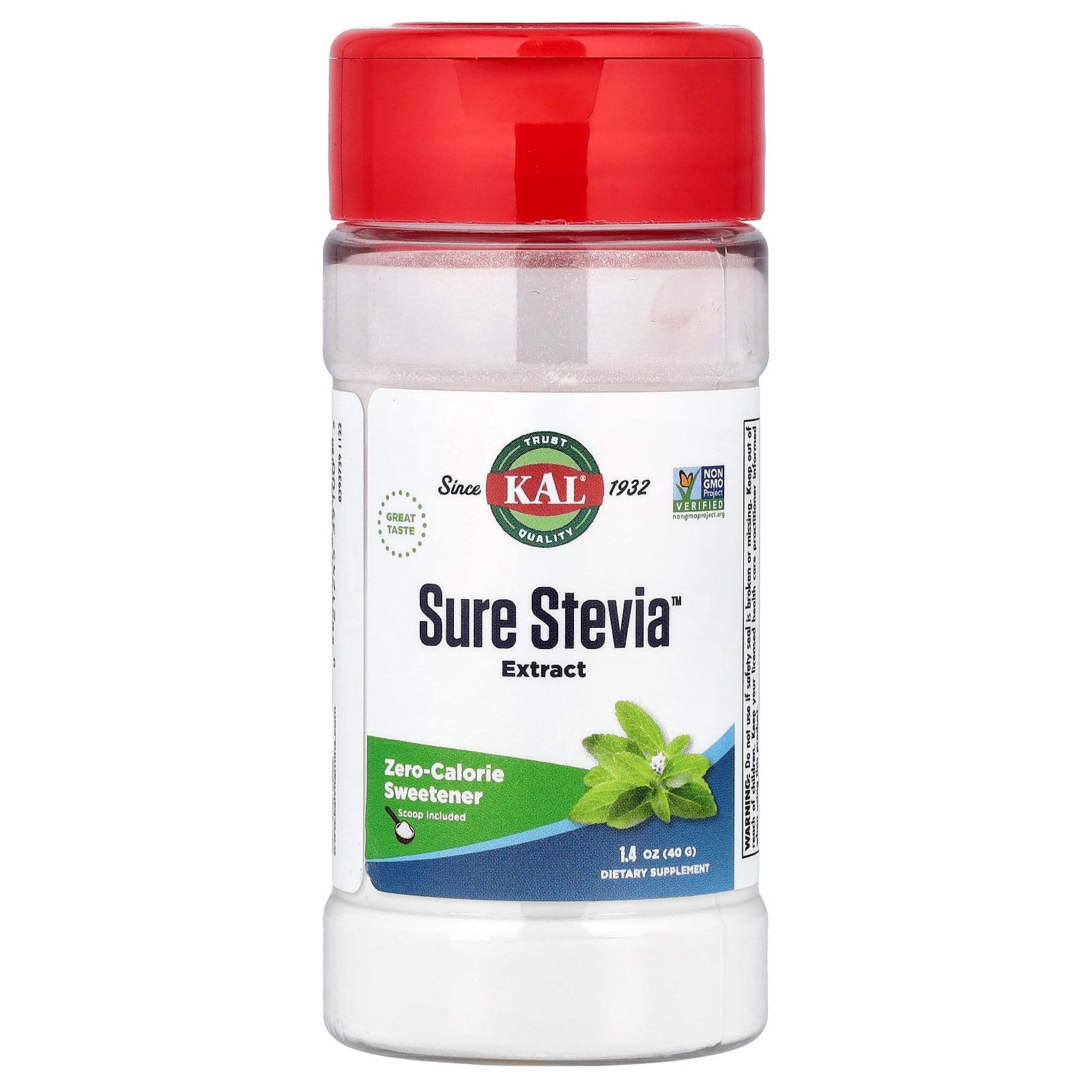 KAL, Sure Stevia™ Extract, 1.4 oz (40 g)