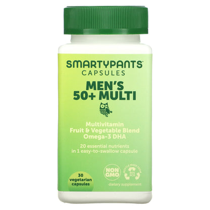 SmartyPants, Men's 50+ Multi, 30 Vegetarian Capsules