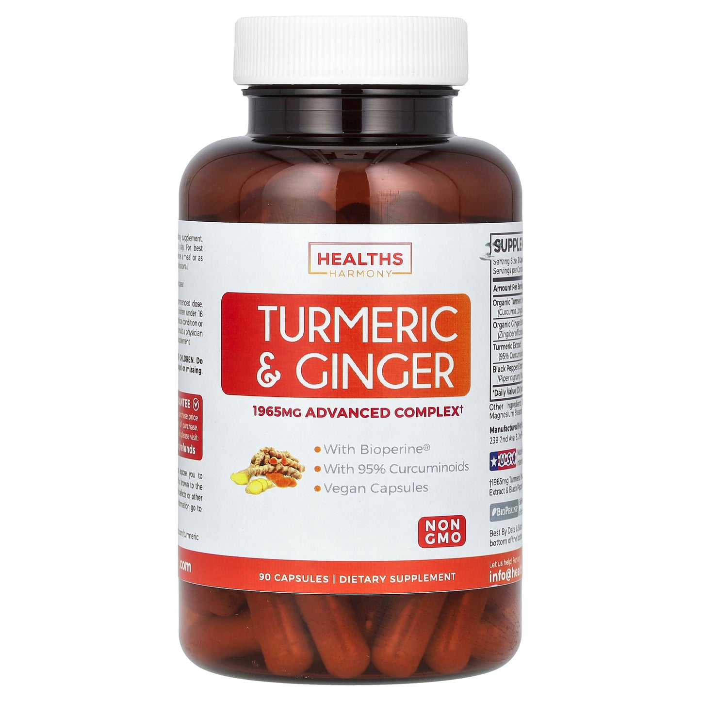 Healths Harmony, Turmeric & Ginger, 90 Capsules