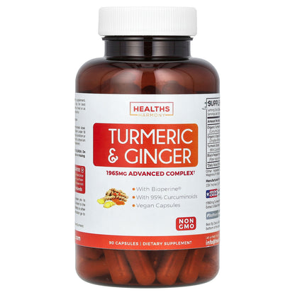 Healths Harmony, Turmeric & Ginger, 90 Capsules