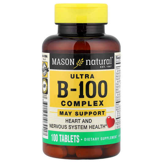 Mason Natural, Ultra B-100 Complex, 100 Tablets