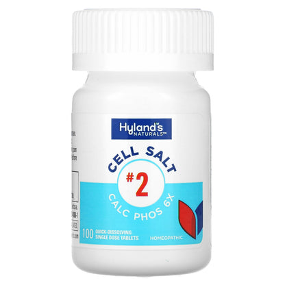 Hyland's Naturals, Cell Salt #2, Calc Phos 6X, 100 Quick-Dissolving Single Tablets