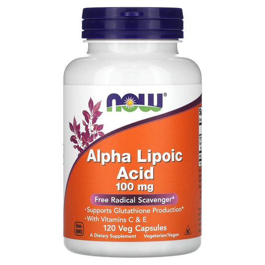 NOW Foods, Alpha Lipoic Acid, 100 mg, 120 Veg Capsules