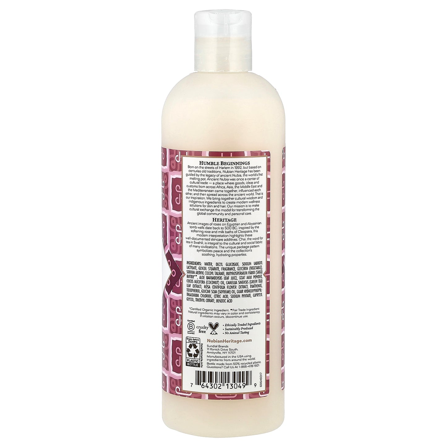 Nubian Heritage, Body Wash, Goat's Milk & Chai, 13 fl oz (384 ml)