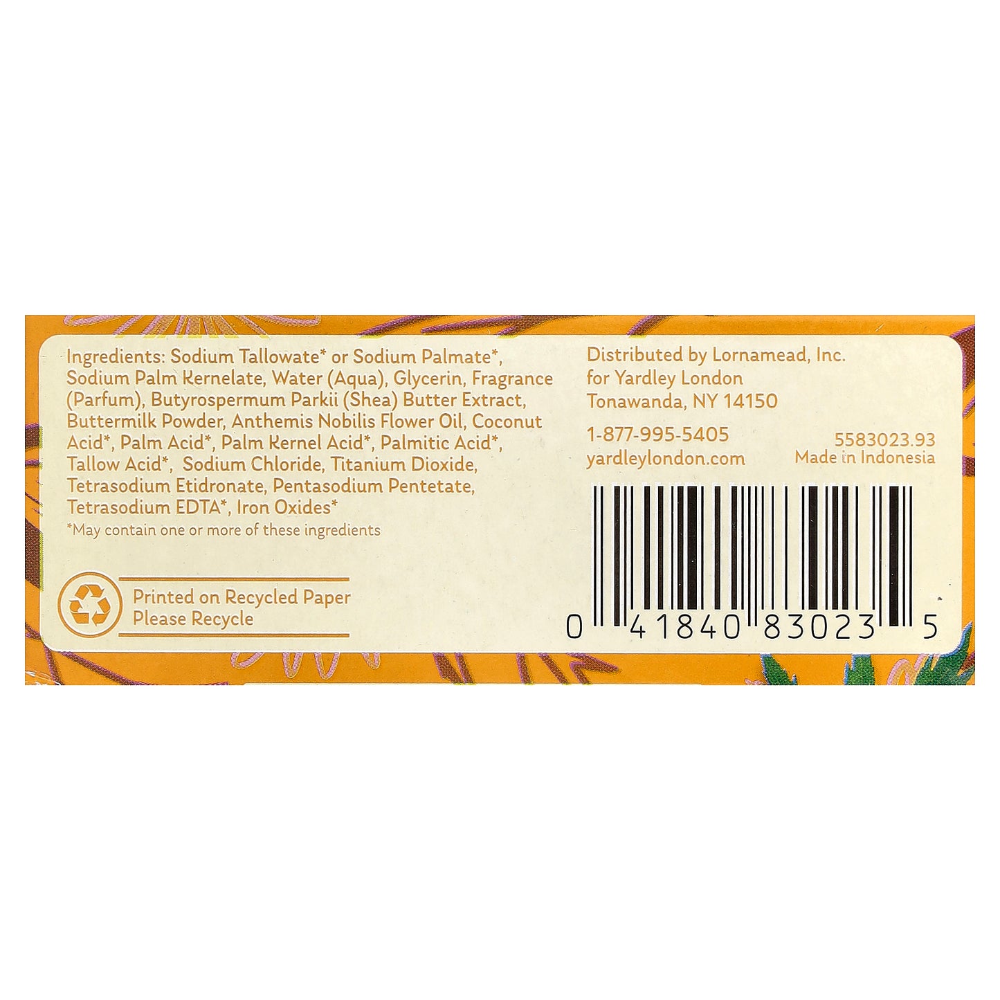 Yardley London, Nourishing Bath Bar, Shea Buttermilk, 4 oz (113 g)