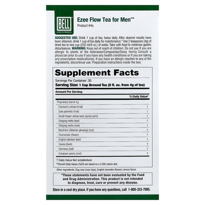 Bell Lifestyle, Ezee Flow Tea™ for Men, 4.2 oz (120 g)
