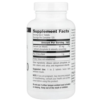 Source Naturals, Pau D'Arco, 500 mg, 250 Tablets