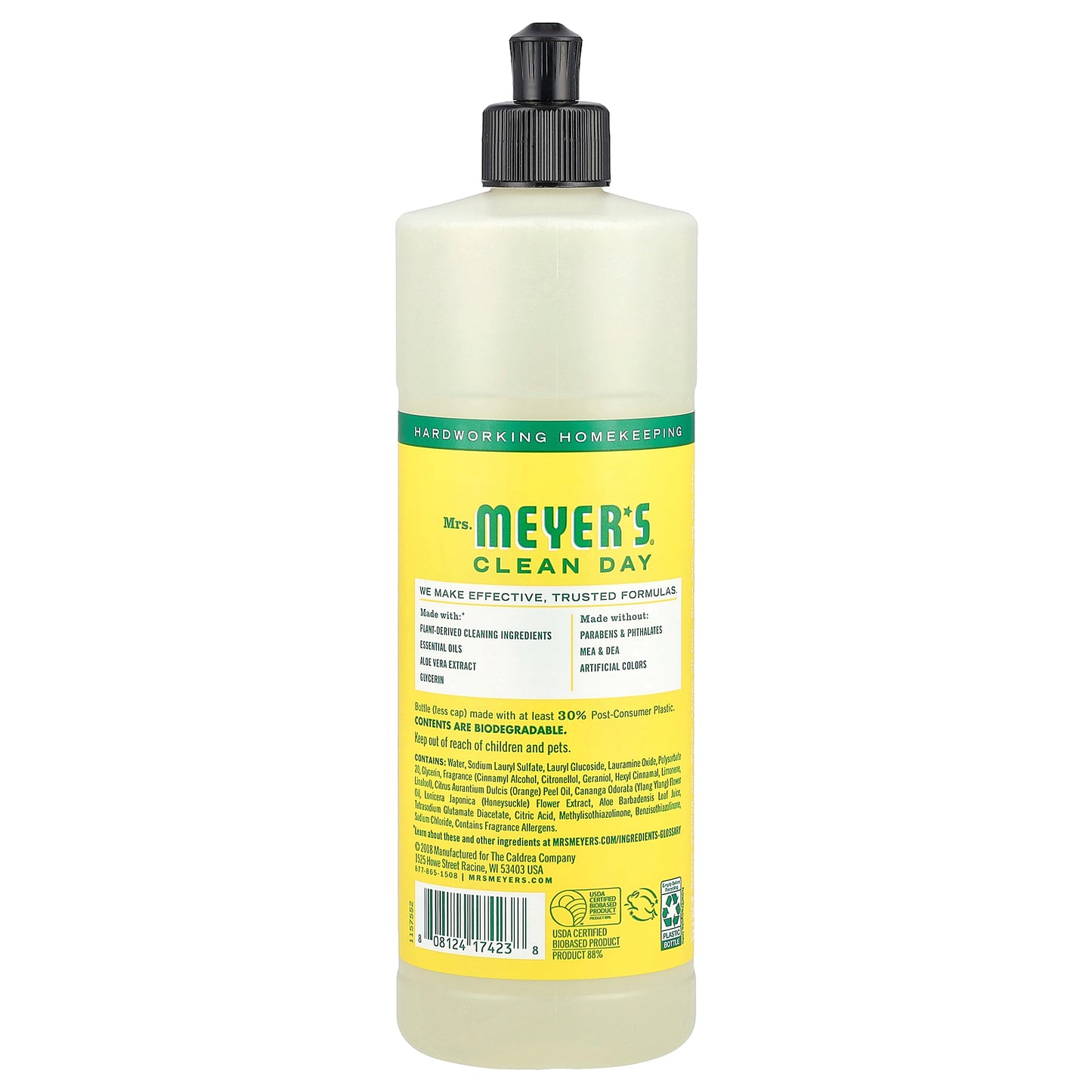 Mrs. Meyers Clean Day, Dish Soap, Honeysuckle , 16 fl oz (473 ml)