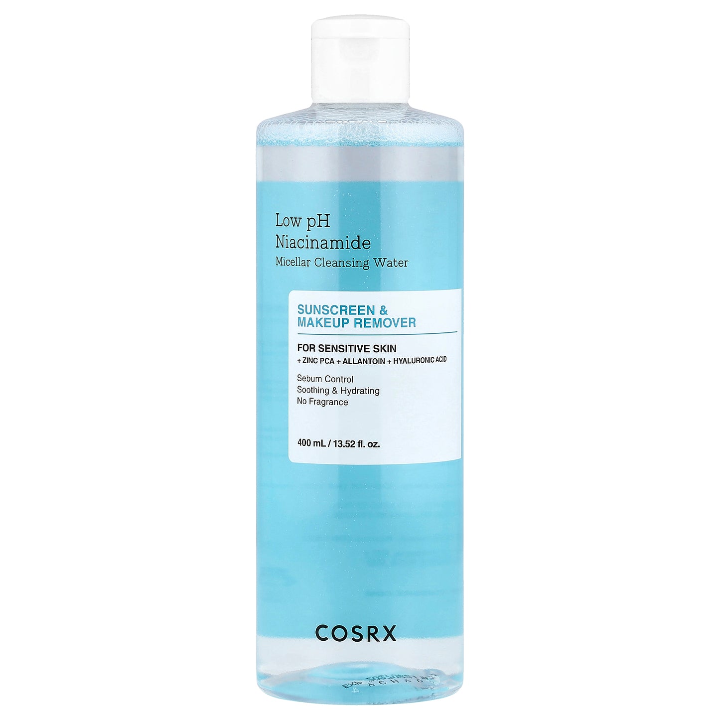 CosRx, Low pH Niacinamide Micellar Cleansing Water, For Sensitive Skin, 13.52 fl oz (400 ml)