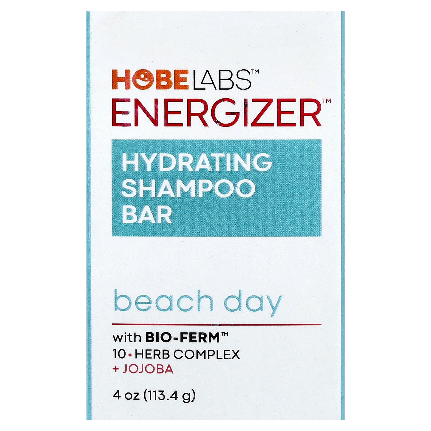 Hobe Labs, Energizer™, Hydrating Shampoo Bar, Beach Day, 4 oz (113.4 g)