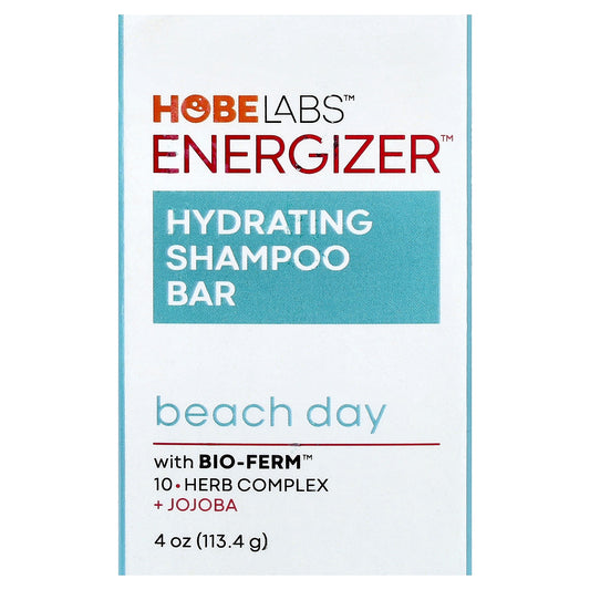 Hobe Labs, Energizer™, Hydrating Shampoo Bar, Beach Day, 4 oz (113.4 g)