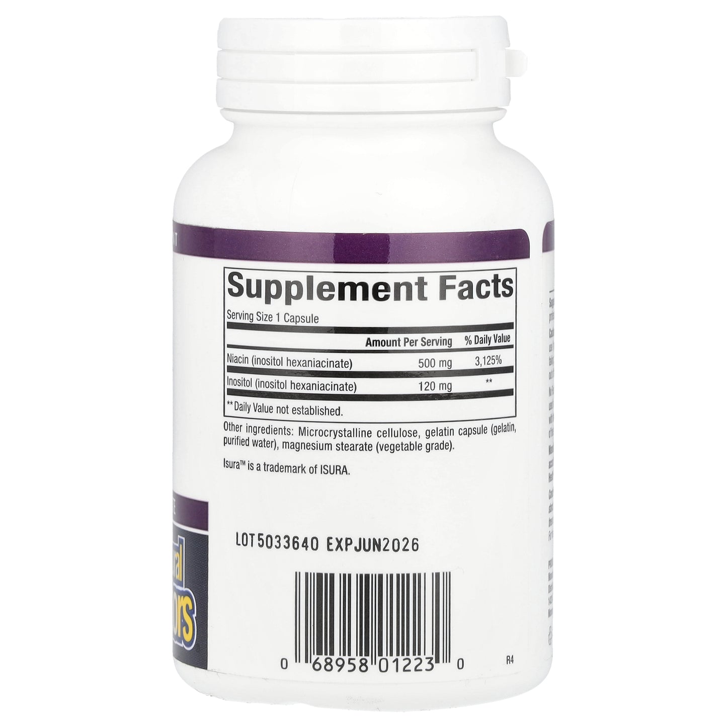 Natural Factors, Niacin, No Flush , 500 mg, 90 Capsules