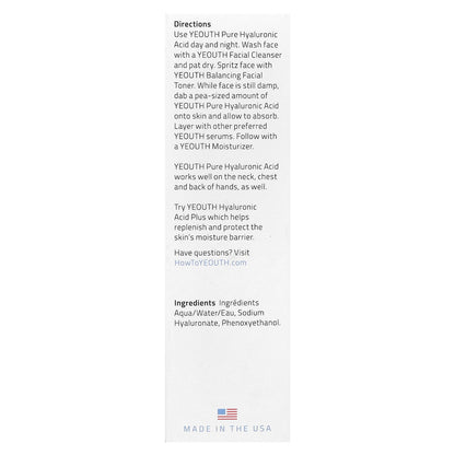 YEOUTH, Pure Hyaluronic Acid, 1 fl oz (30 ml)