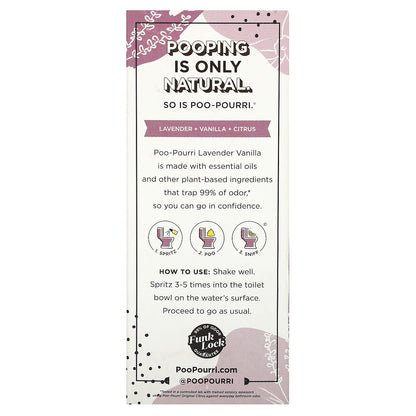 Poo-Pourri, Before-You-Go® Toilet Sprays, Lavender Vanilla, 2 fl oz (59 ml)