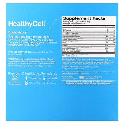 HealthyCell, Calm Mood, Berry Lemon, 30 Gel Packs, 0.84 fl oz (25 ml) Each