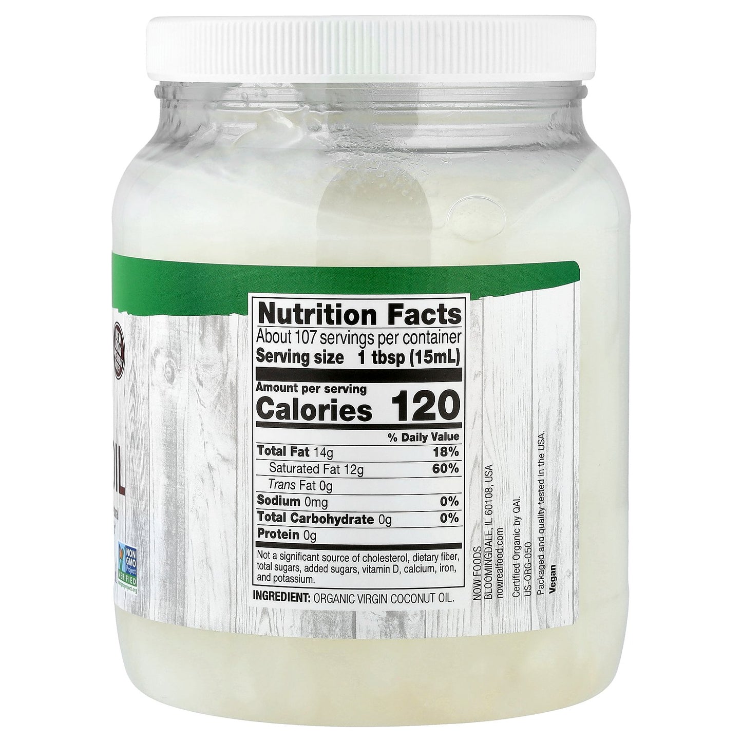 NOW Foods, Real Food, Organic Virgin Coconut Oil, 54 fl oz (1.6 L)