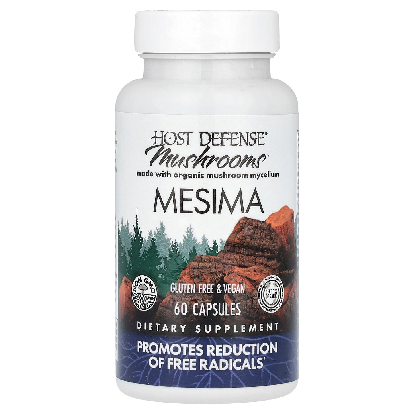 Host Defense, Mushrooms™, Mesima, 1 g, 60 Capsules