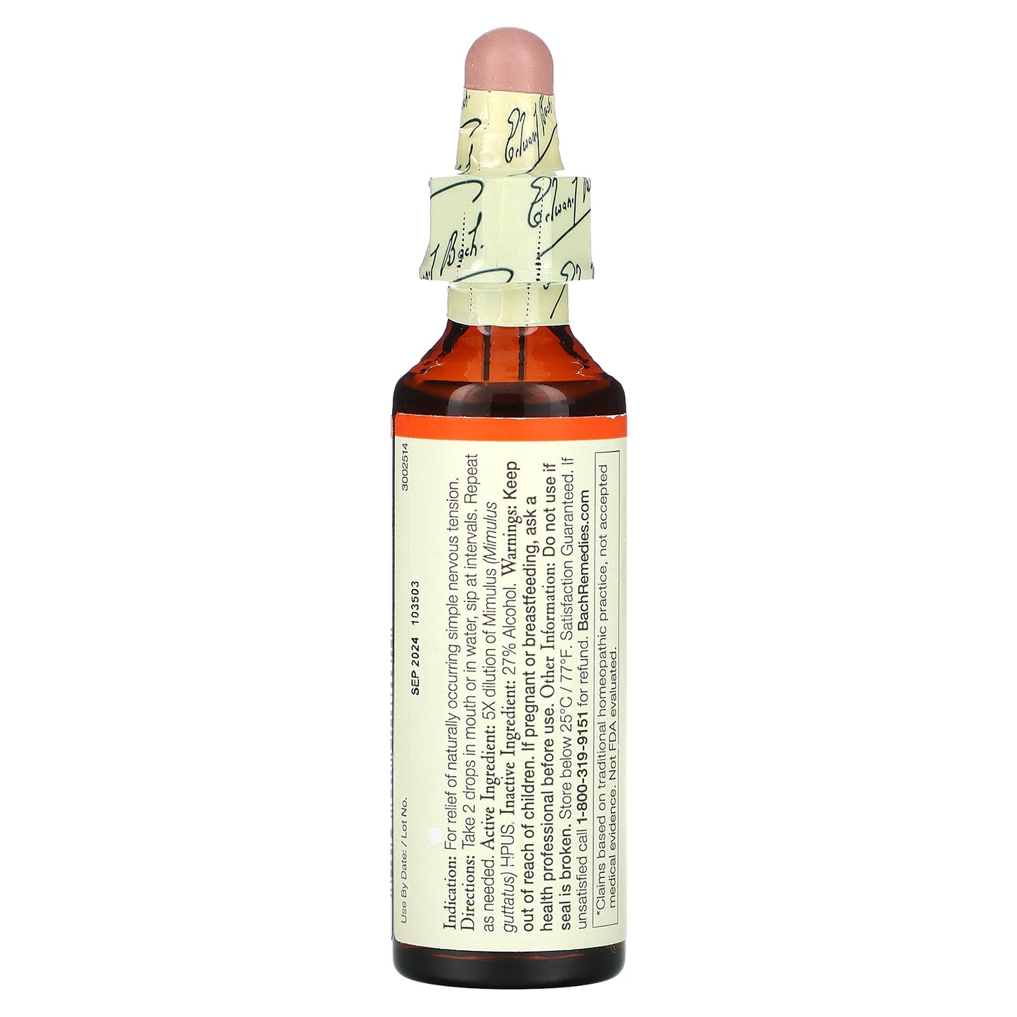 Bach, Original Flower Remedies, Mimulus, 0.7 fl oz (20 ml)