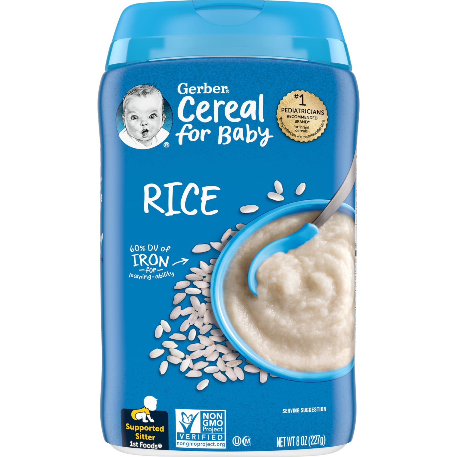 Gerber, Cereal for Baby, 1st Foods, Rice, 8 oz (227 g)