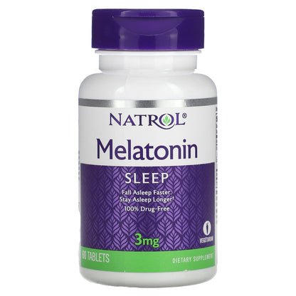 Natrol, Melatonin, 3 mg, 60 Tablets